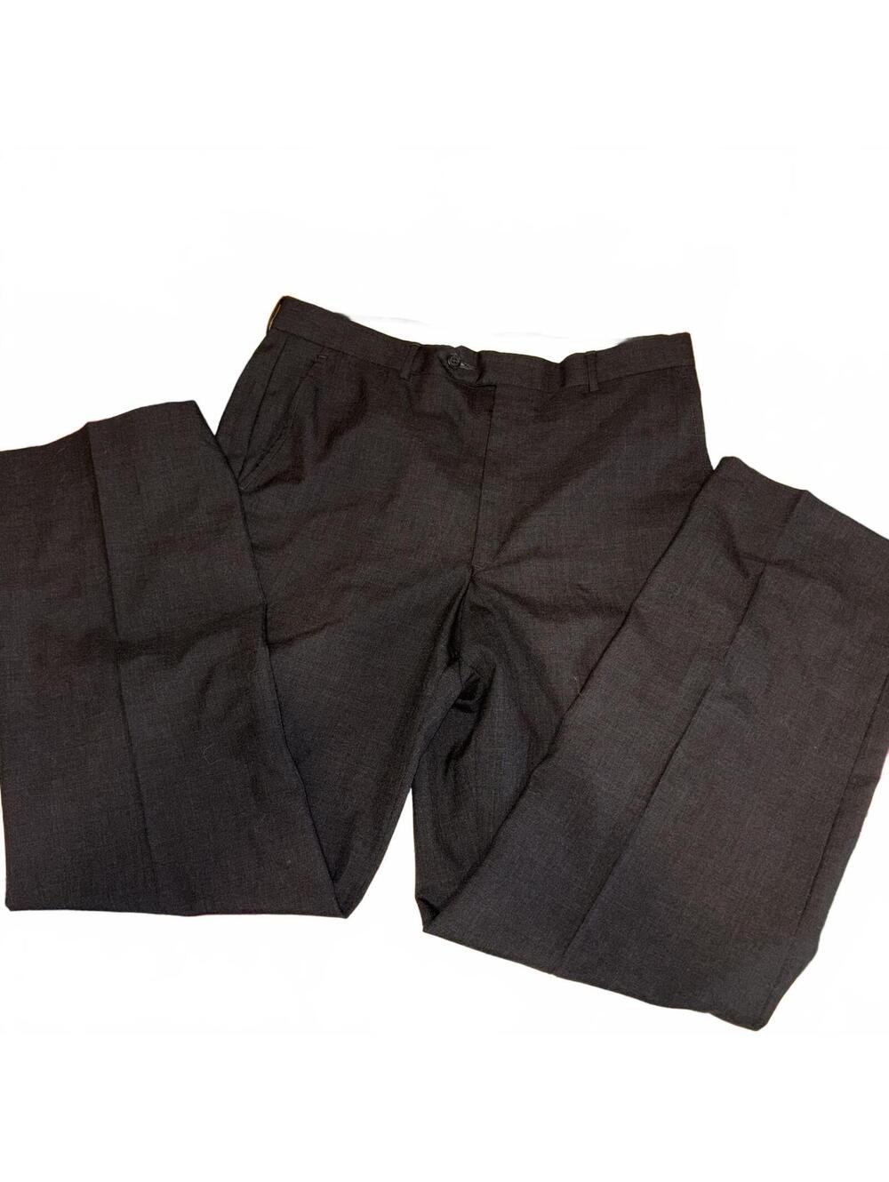 Stafford 100% Worsted Wool $120 Men’s Size 34 x 30 Black Wool Dress Pants Work - Picture 7 of 9